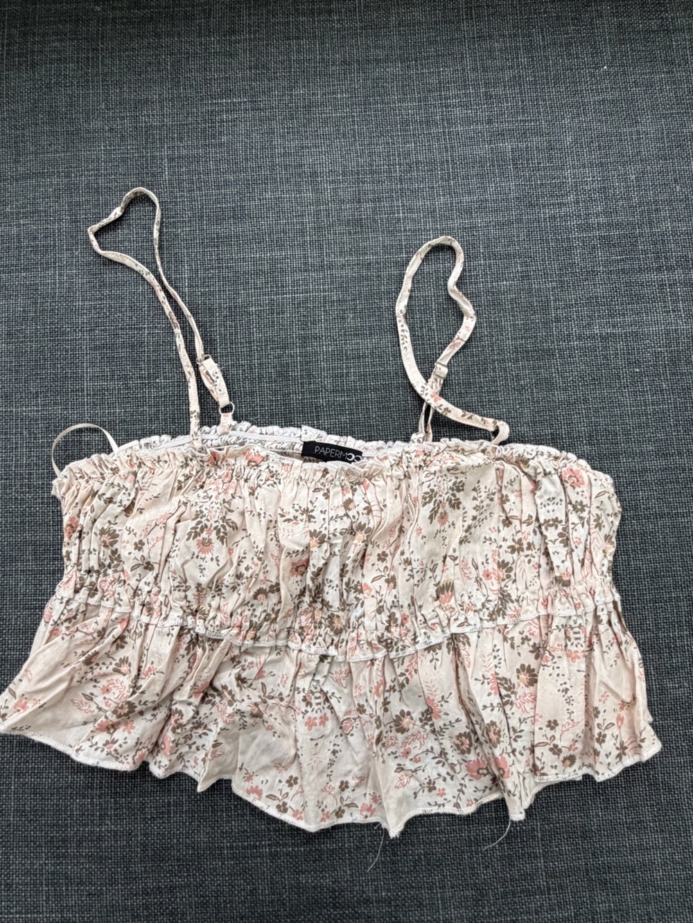 Papermoon Pink Floral Smocked Mini Skirt